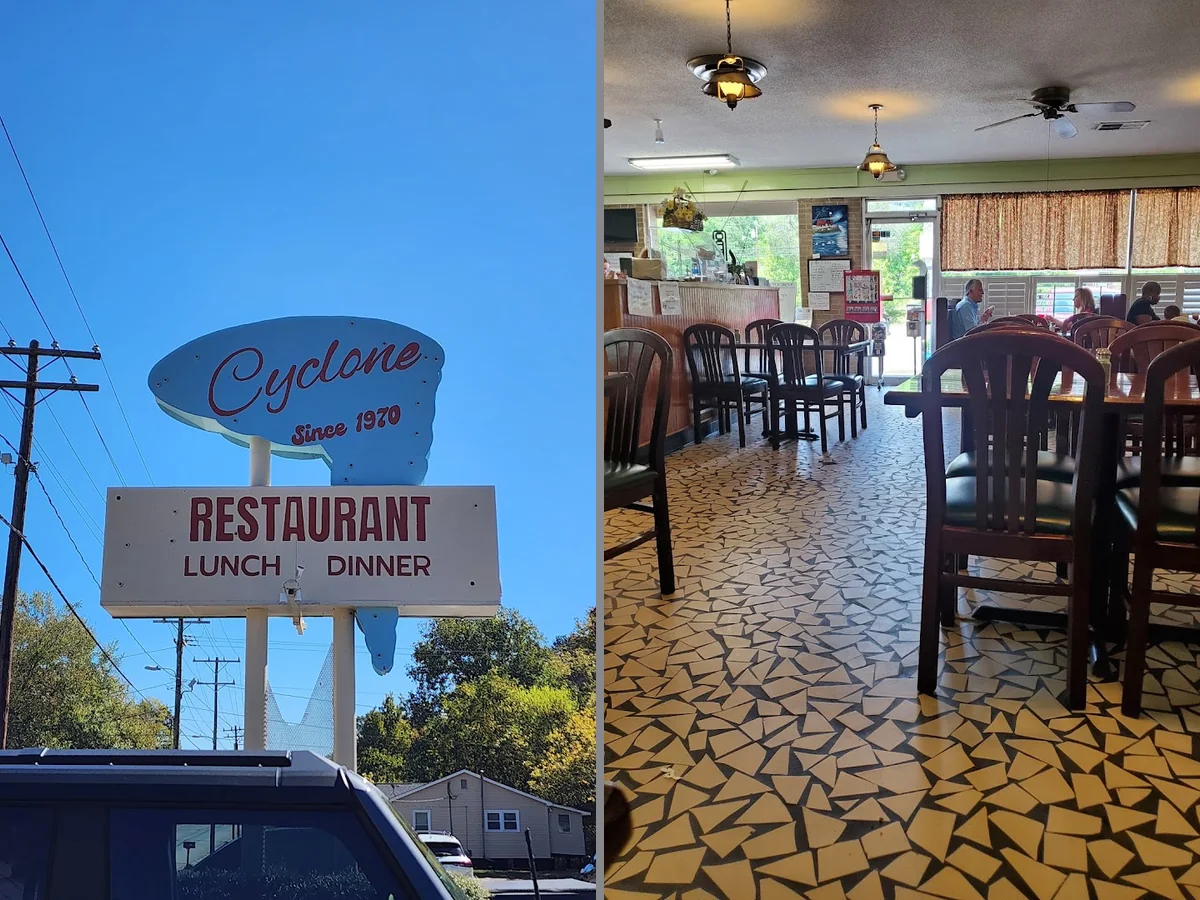 Drive-in restaurant exterior on Columbia Street.