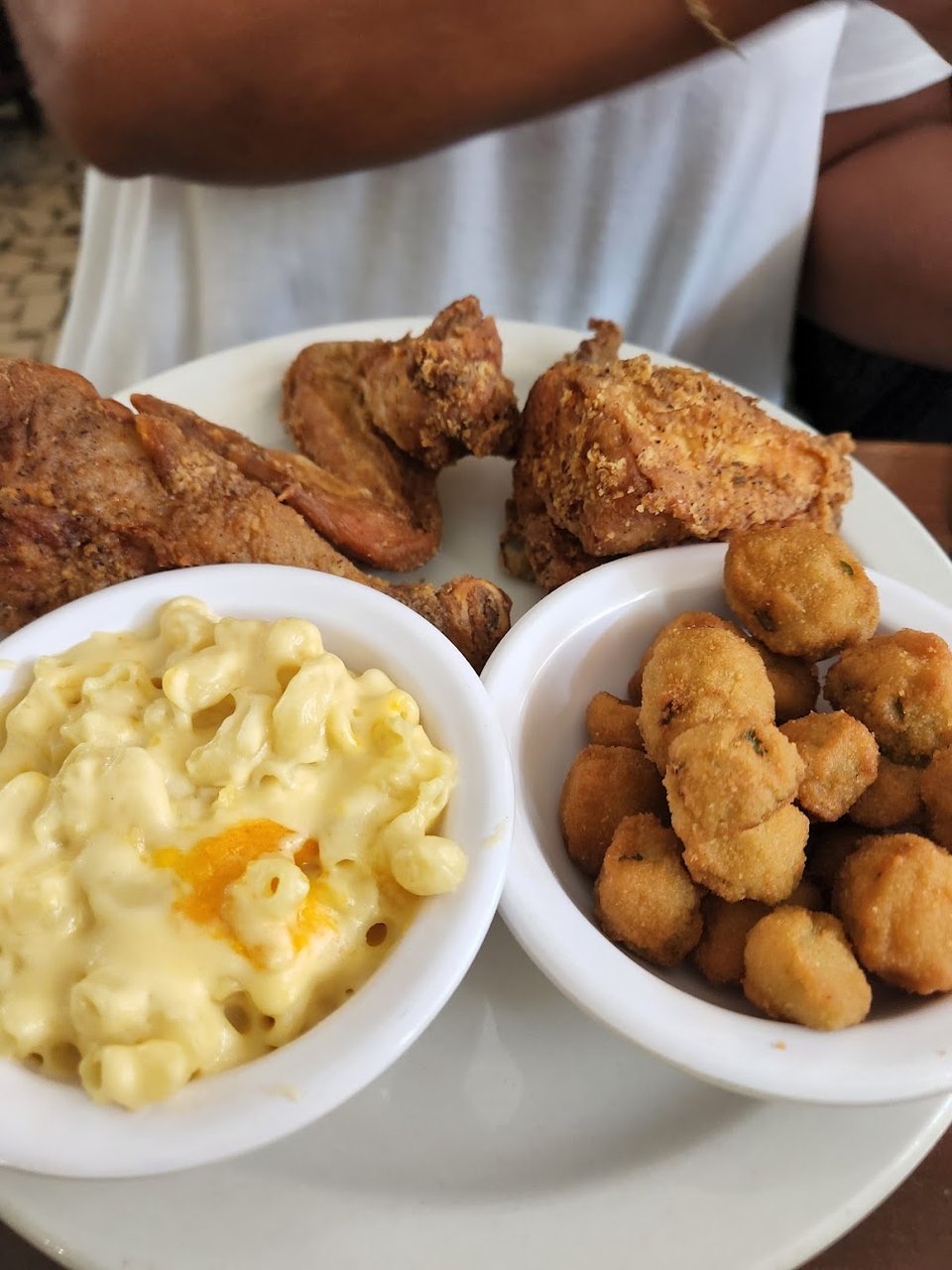 Menu-style image of classic American dishes.