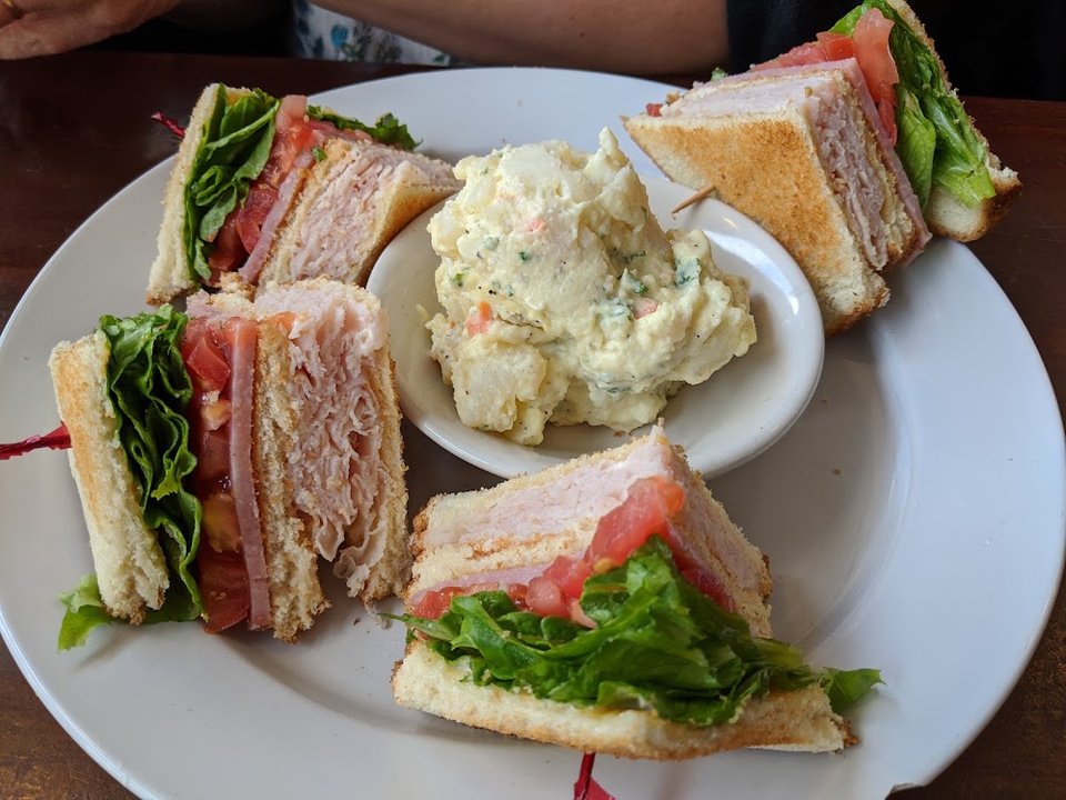 Turkey Club with Potato Salad
